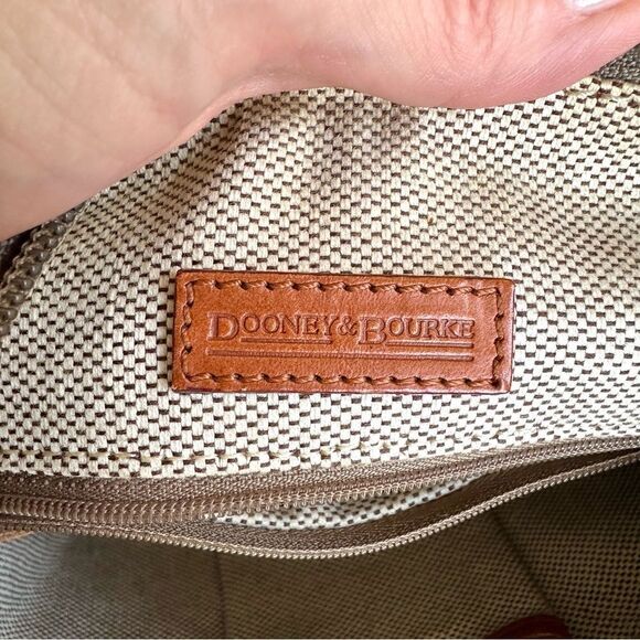 Dooney & Bourke Brown Monogram Hobo Bag and Donney Charm - Picture 12 of 14